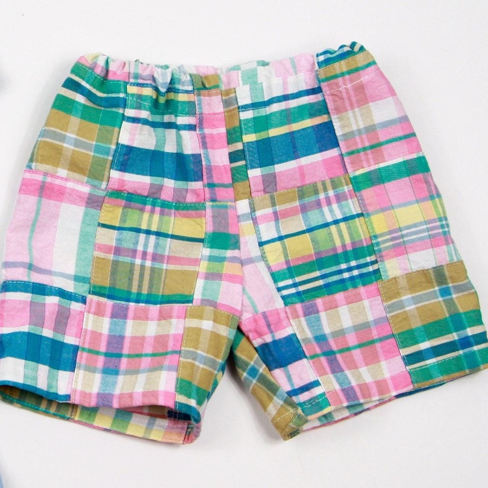 Soda City Sewing Plaid Baby Shorts for Easter, Spring, and Summer - 6 months